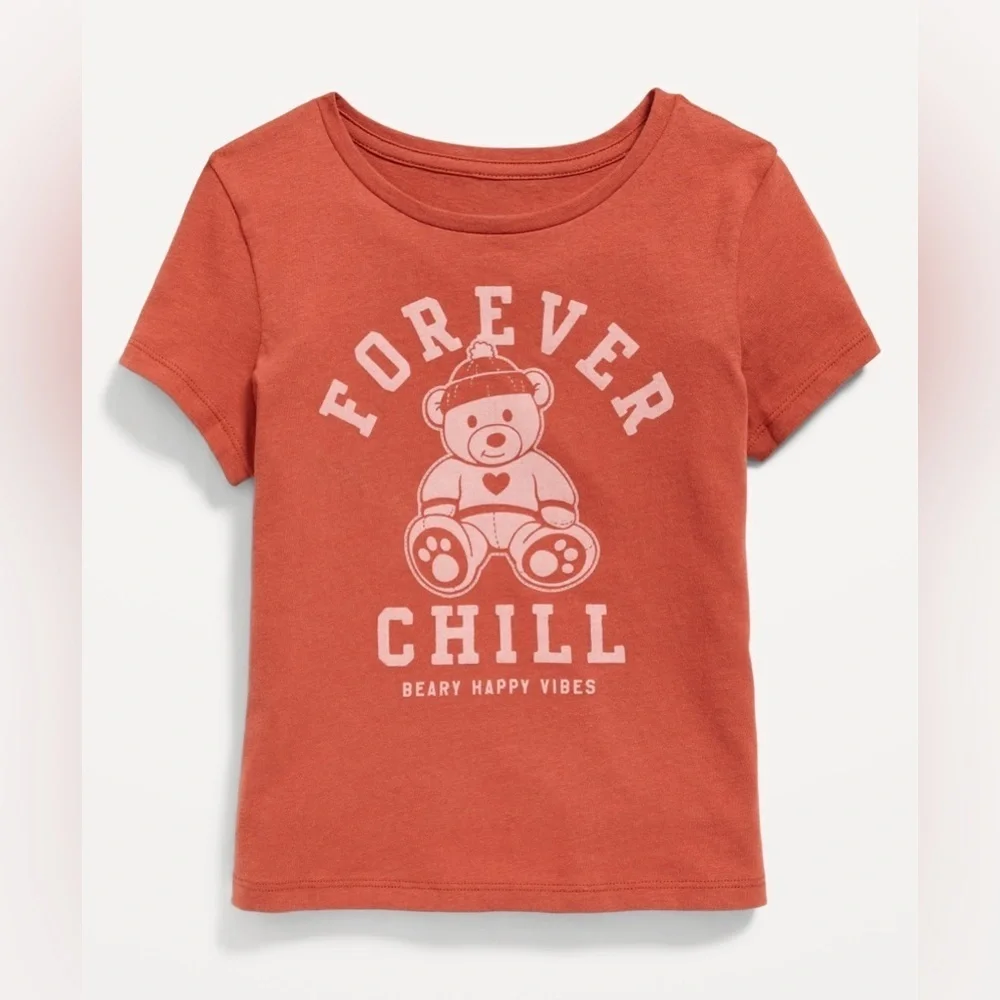 Kids Rust Orange Graphic T-Shirt